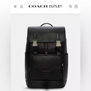 New never worn. Unisex bleach leather Coach Outlet Track Backpack.
